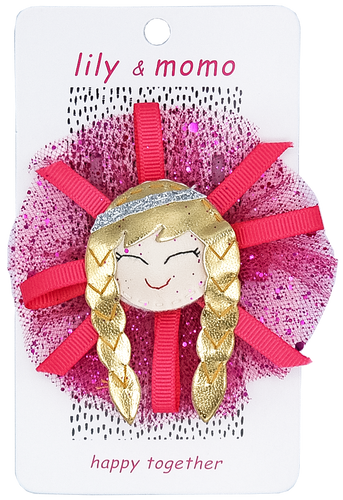 Tulle Princess Hair Clip - Pink