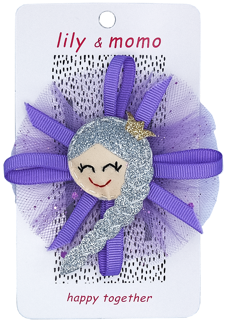 Tulle Princess Hair Clip - Purple