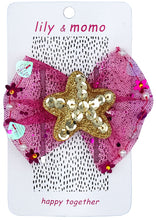 Load image into Gallery viewer, Tulle Starfish Hair Clip- Pretty Pink