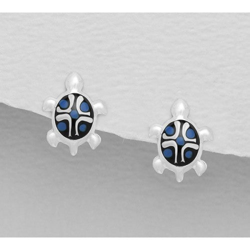 Turtle Star Sterling Silver Earrings