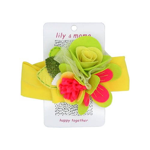 Zara Flower Headband- Citrus and Melon